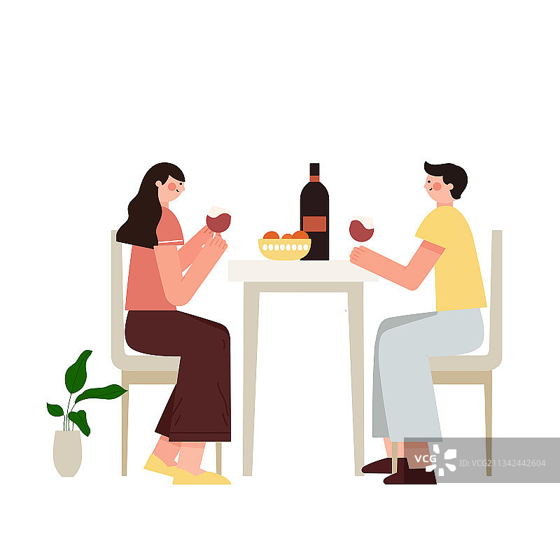 情侣吃饭陪伴图片素材