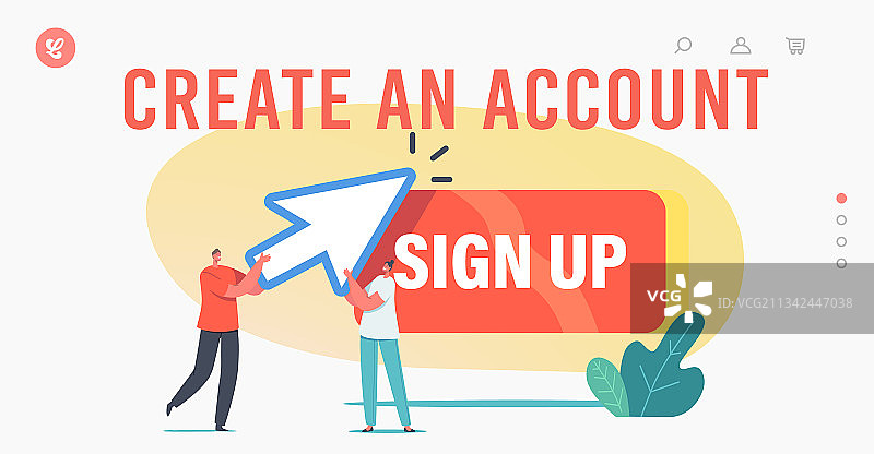 在线账户注册登录页模板图片素材