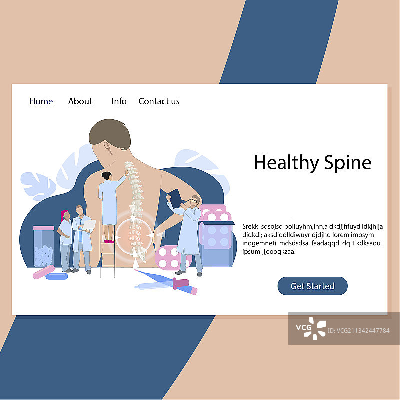 健康脊柱诊所背部理疗图片素材