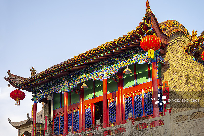 陕西省榆林市中式建筑无量寺旅游区图片素材