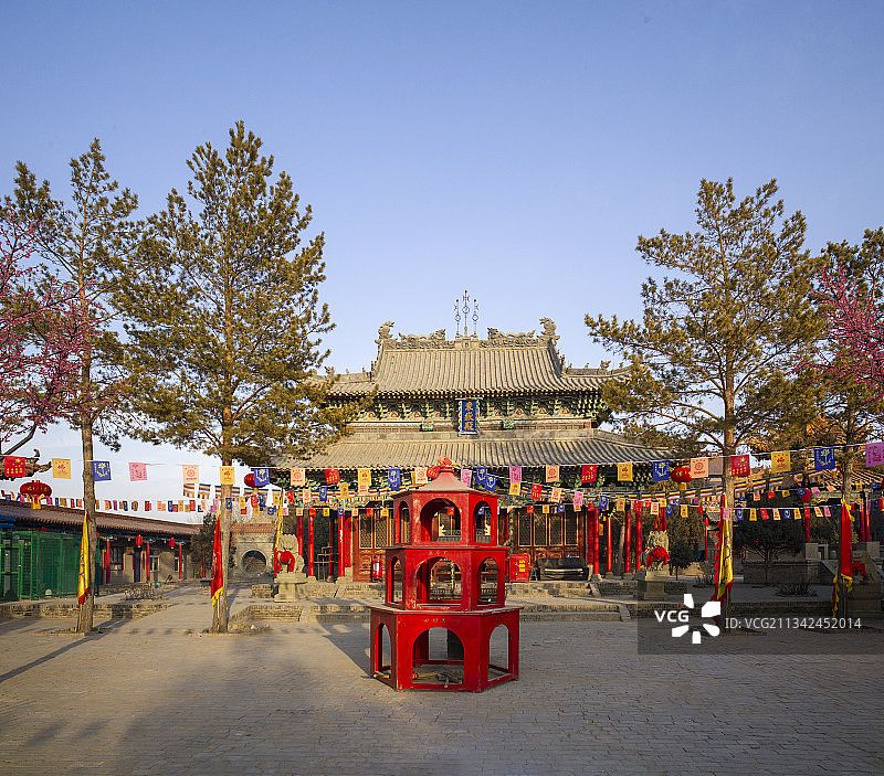 陕西省榆林市中式建筑无量寺旅游区图片素材