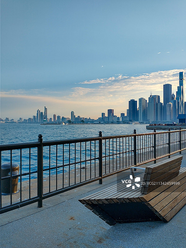 美国伊利诺伊州芝加哥海滨城市景观图片素材