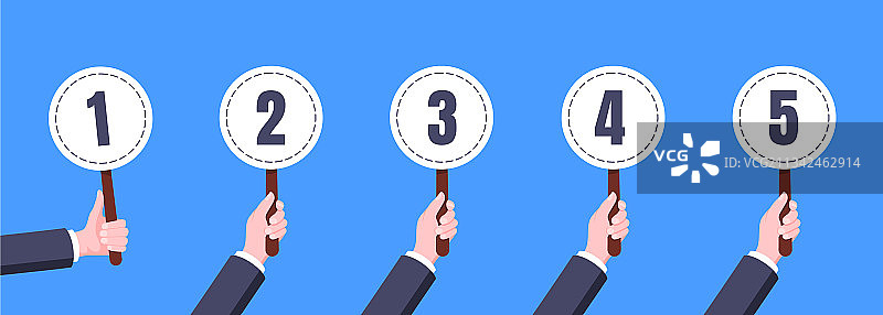 手持圆形记分卡banner图片素材