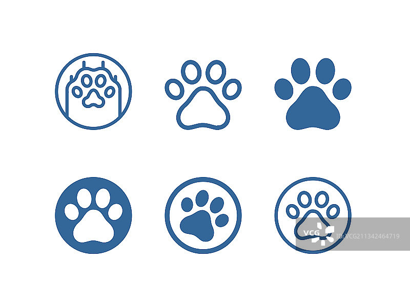 猫狗爪子图标图片素材