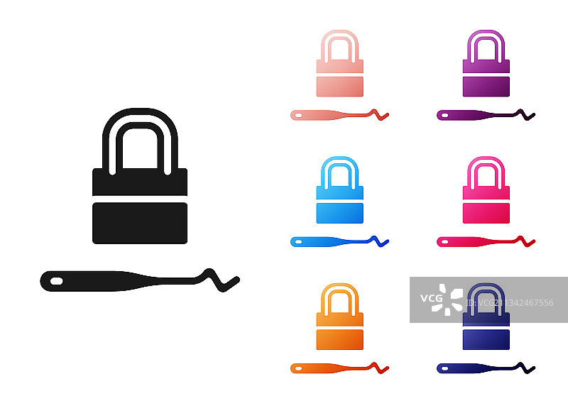 黑色开锁工具图片素材