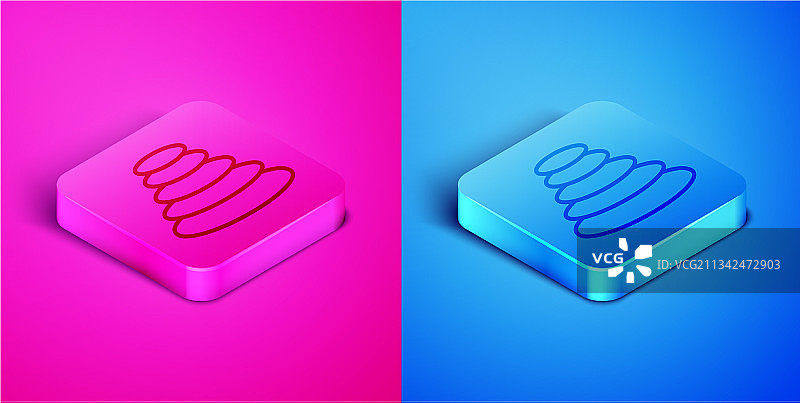 2.5D线条堆叠的热石图标图片素材