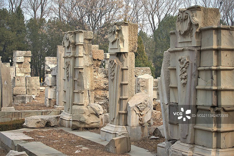 圆明园的石头们图片素材