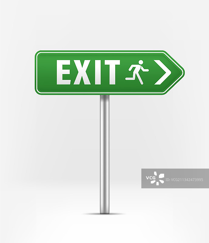 绿色向右出口指示图片素材