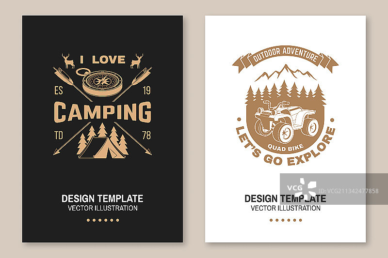 露营模板宣传单宣传册图片素材