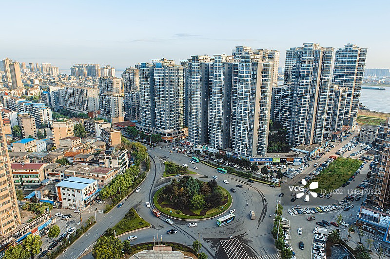 鄂州市鄂城区司徒路环形转盘道路交通图片素材