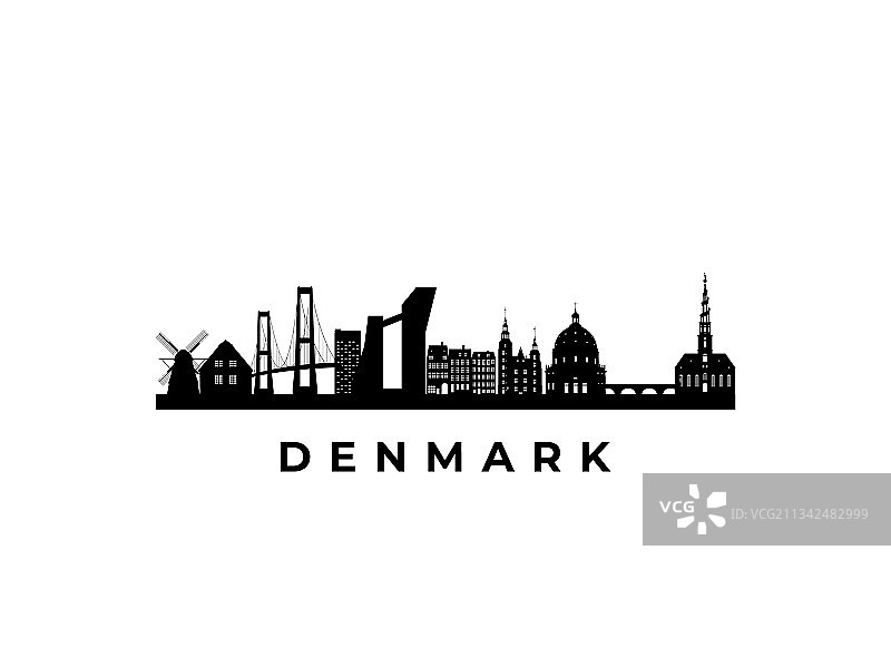 丹麦天际线与著名地标图片素材