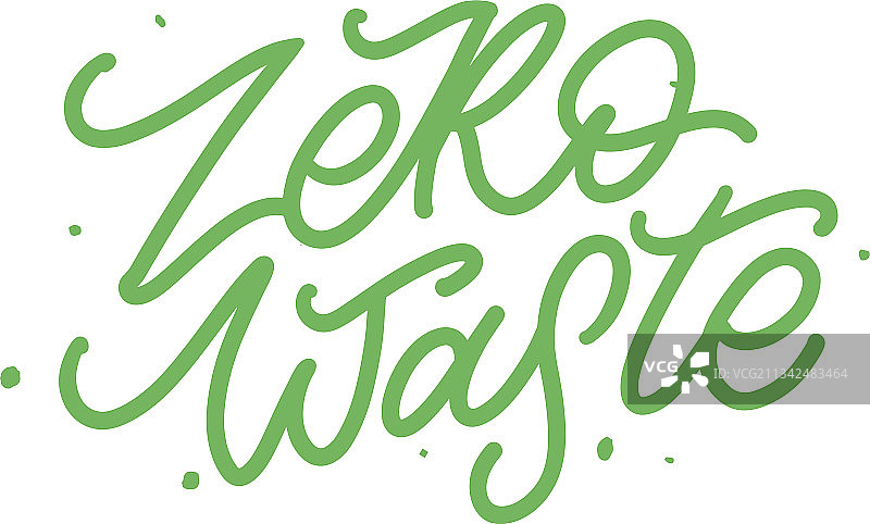 零浪费手写文字标题标志图片素材