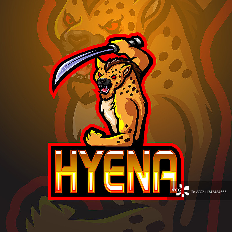 鬣狗电竞Logo吉祥物设计图片素材