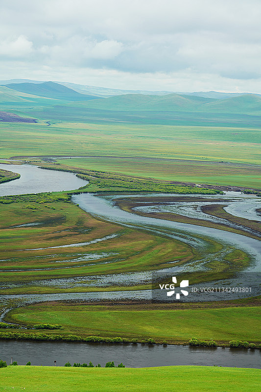 乌兰山远眺额尔古纳河八卦图片素材