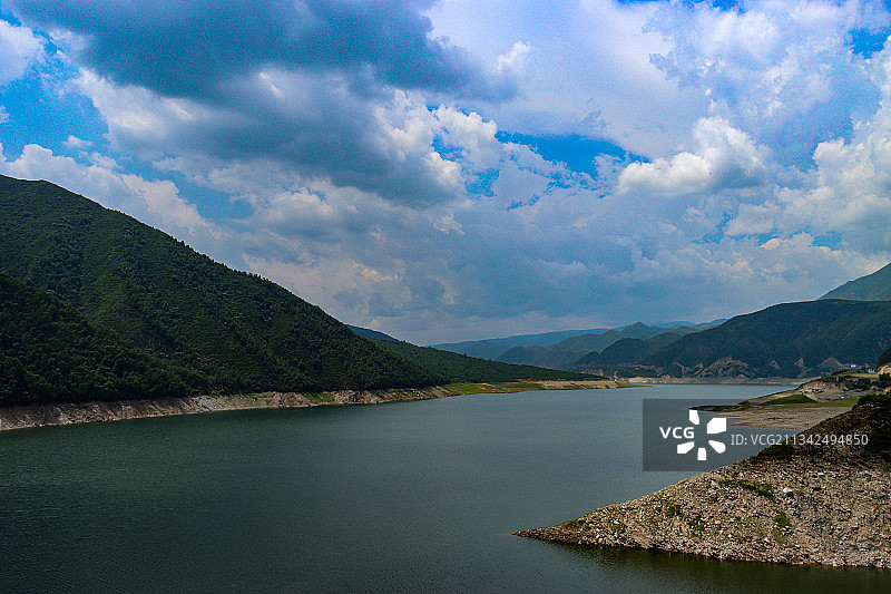 黑全水库~西宁市饮用水淡水湖图片素材