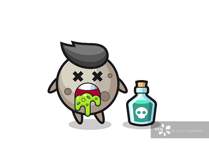 因中毒呕吐的月亮人物图片素材