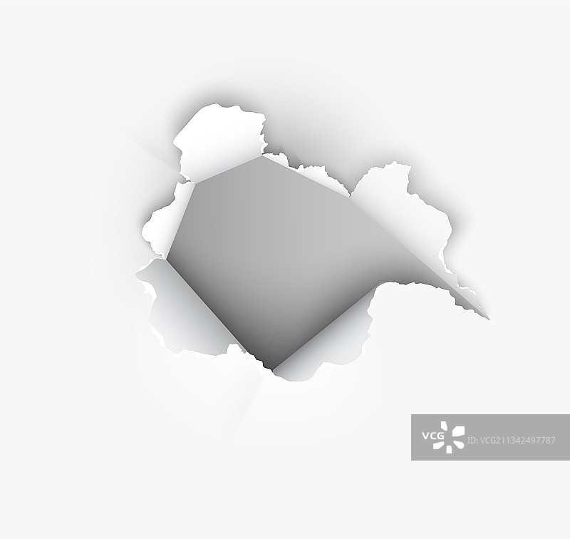 背景上撕裂纸张的破洞图片素材