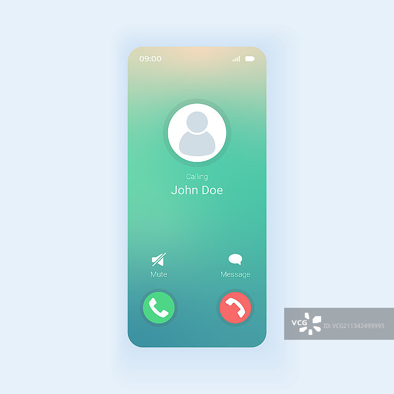 接收电话智能手机界面模板图片素材