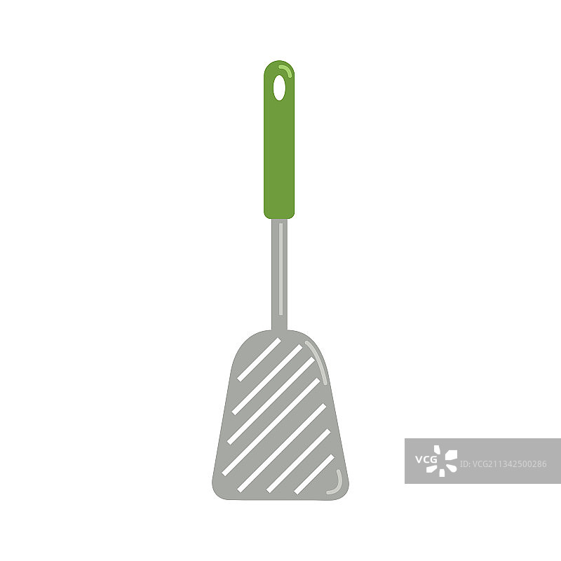 金属厨房锅铲，用于翻炒食物图片素材