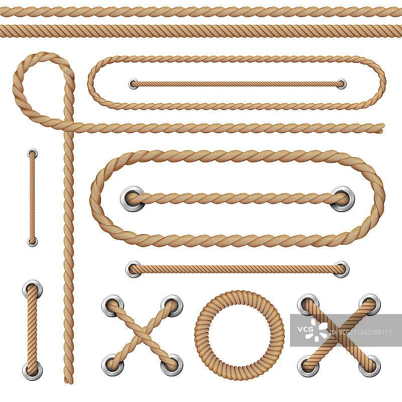 逼真航海绳索图片素材