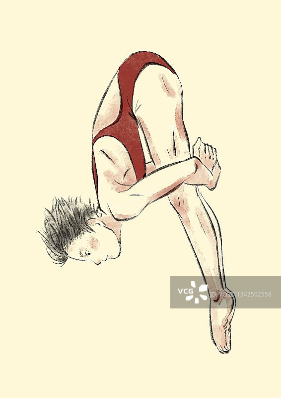 跳水运动员图片素材