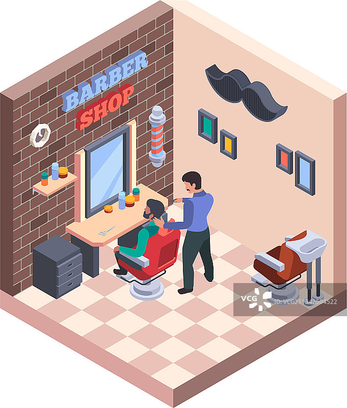 理发店内部时尚美发室图片素材