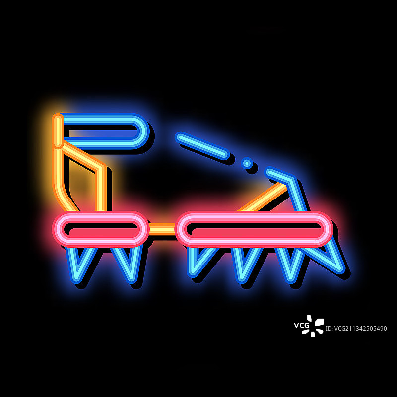 攀冰运动钉鞋工具霓虹灯光图片素材