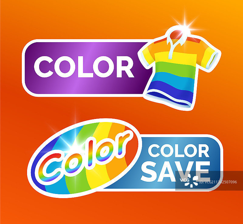 衣物洗涤贴纸套装：Polo衫图片素材