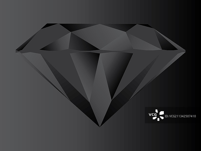 深色背景上的黑色闪亮钻石图片素材