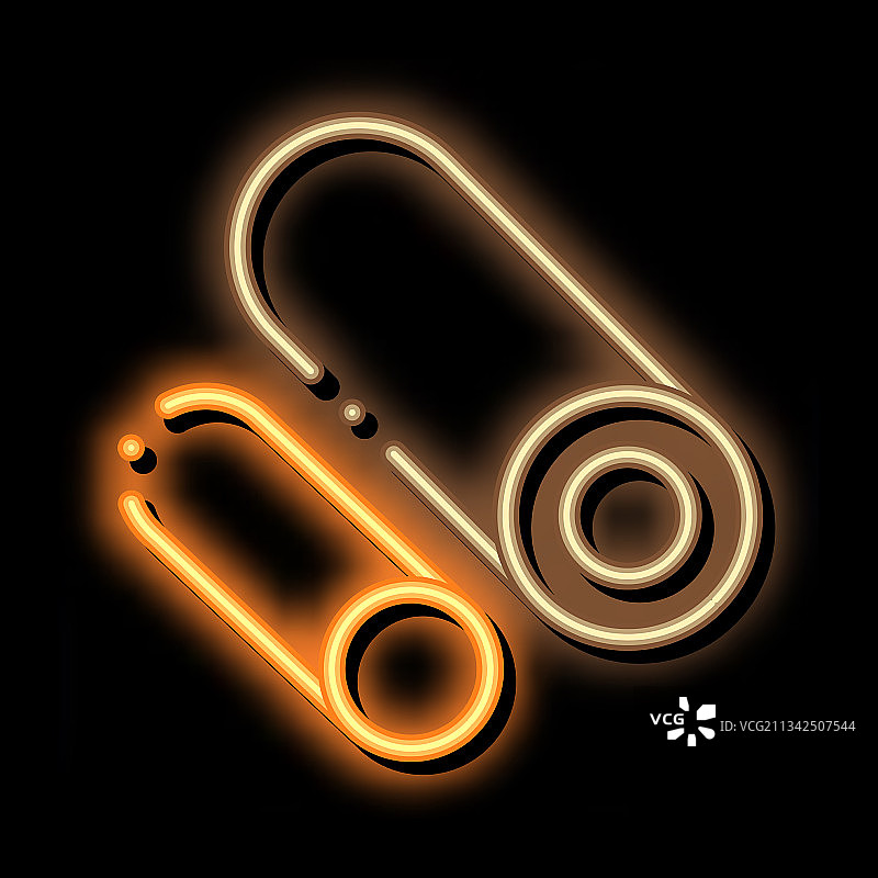 圆形管道冶金霓虹灯发光图标图片素材