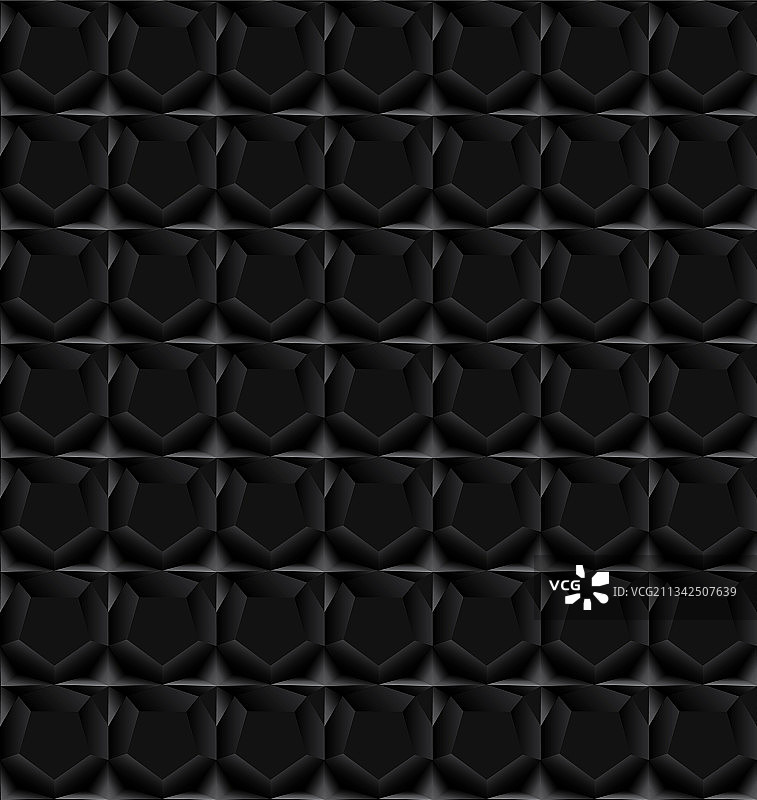 黑色五边形无缝背景图片素材