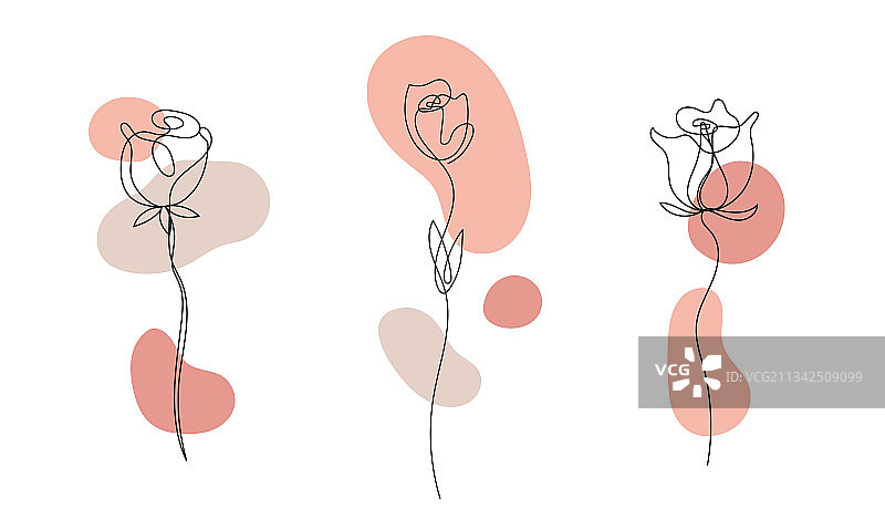 手绘单线连续线条合集图片素材