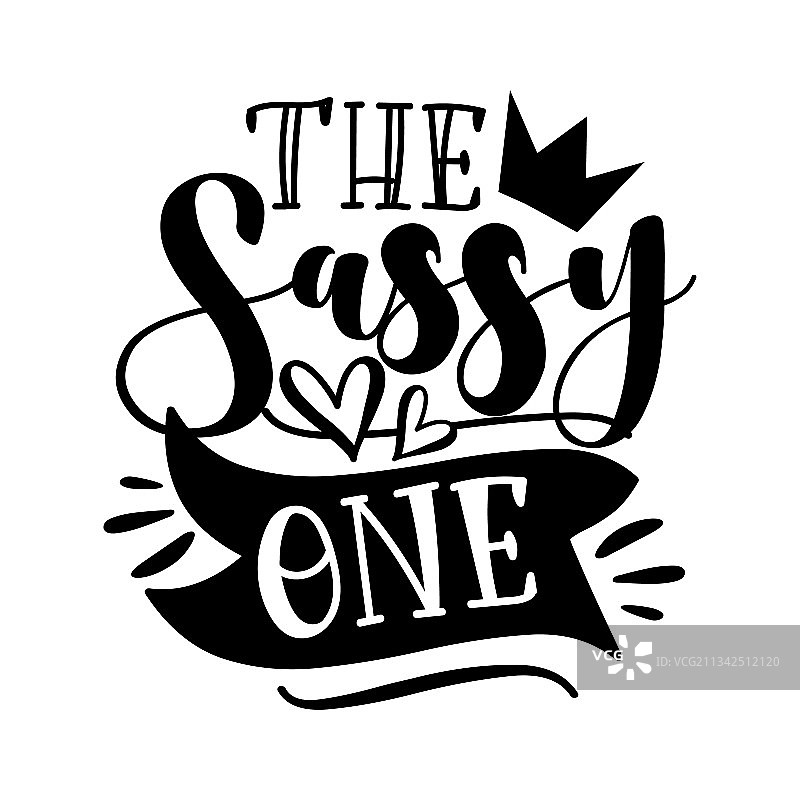 时尚文字书法与皇冠和心图片素材