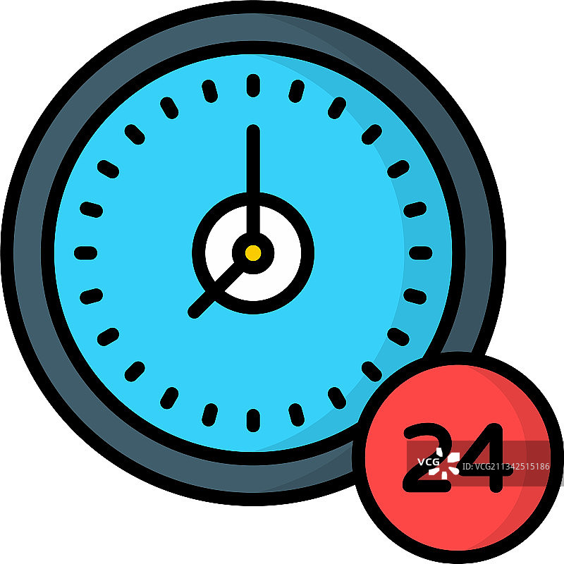 24小时支持图标图片素材