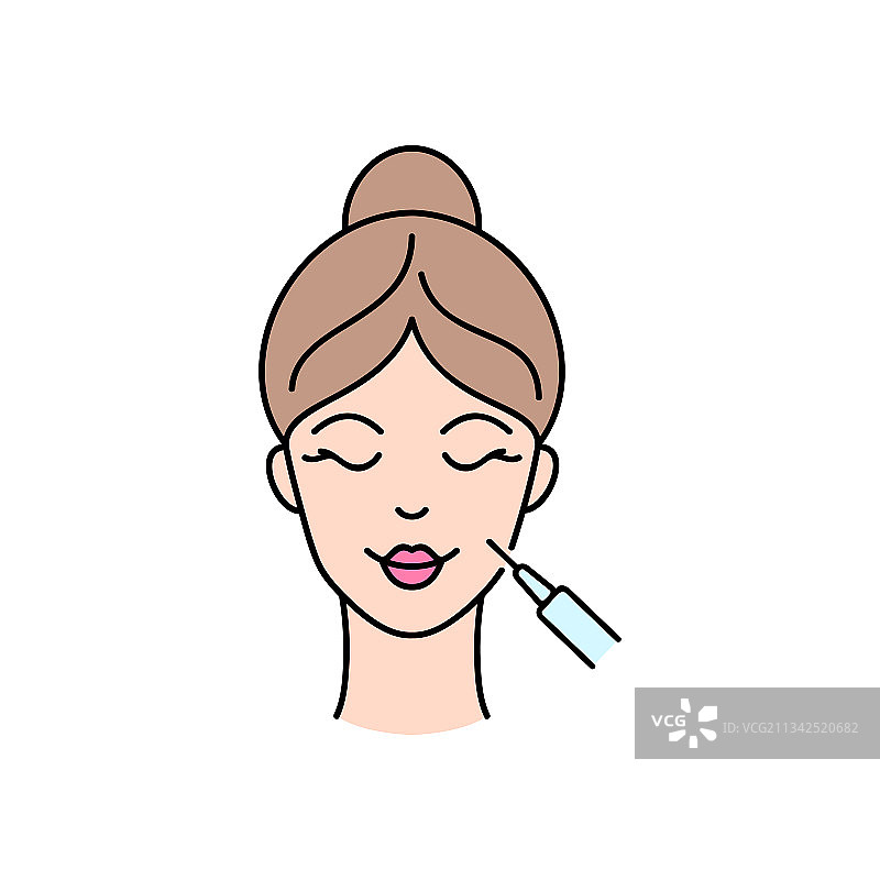 透明质酸面部注射图片素材