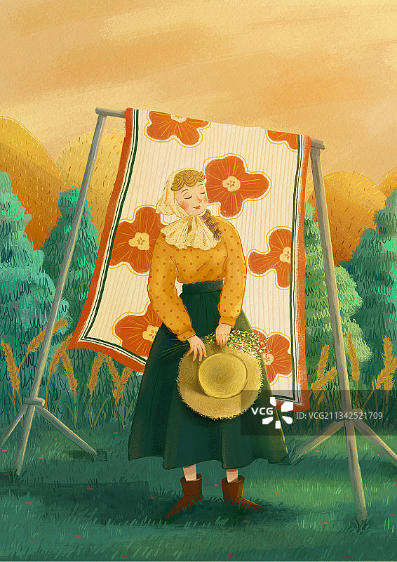 夕阳下图片素材