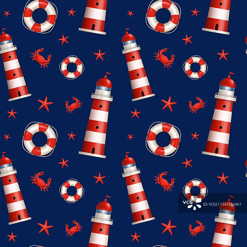 航海无缝图案图片素材