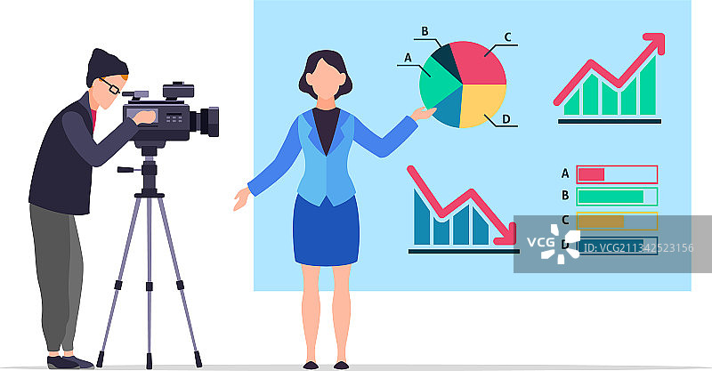 经济新闻人物报道电视图片素材