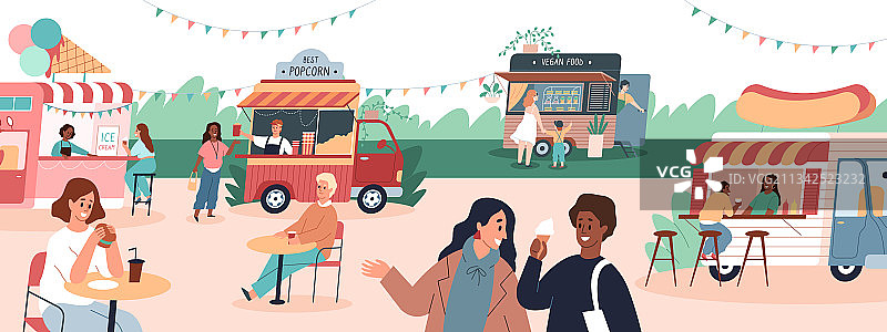 街头美食节美食假期图片素材