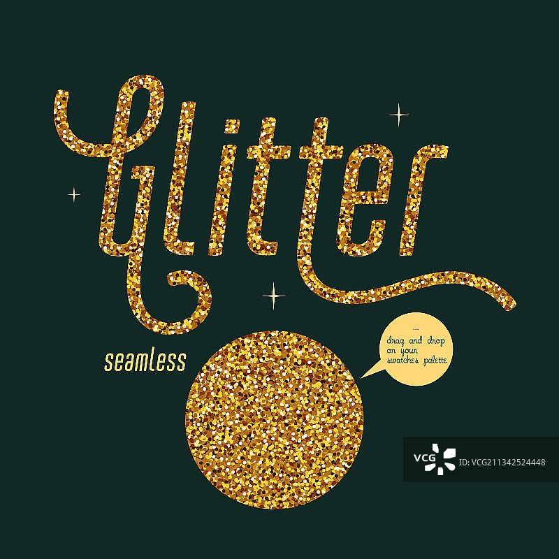 金色闪光无缝派对图案图片素材