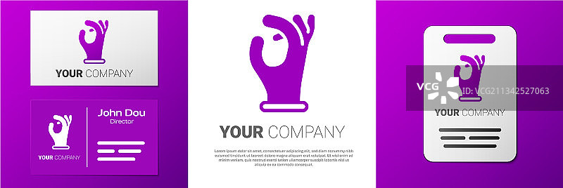 医用橡胶手套logo图标图片素材