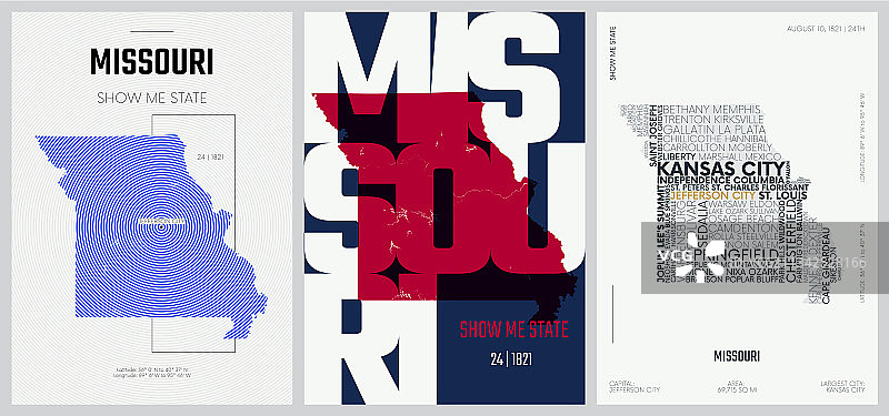 美国各州海报（共50套，含名称）图片素材