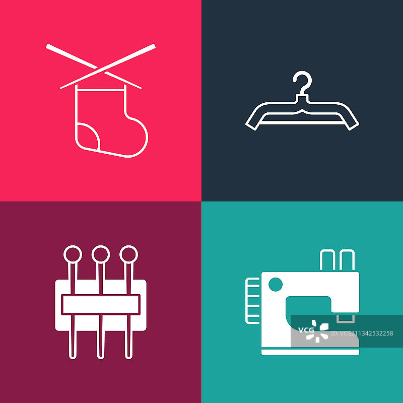 波普艺术缝纫机缝纫针图片素材