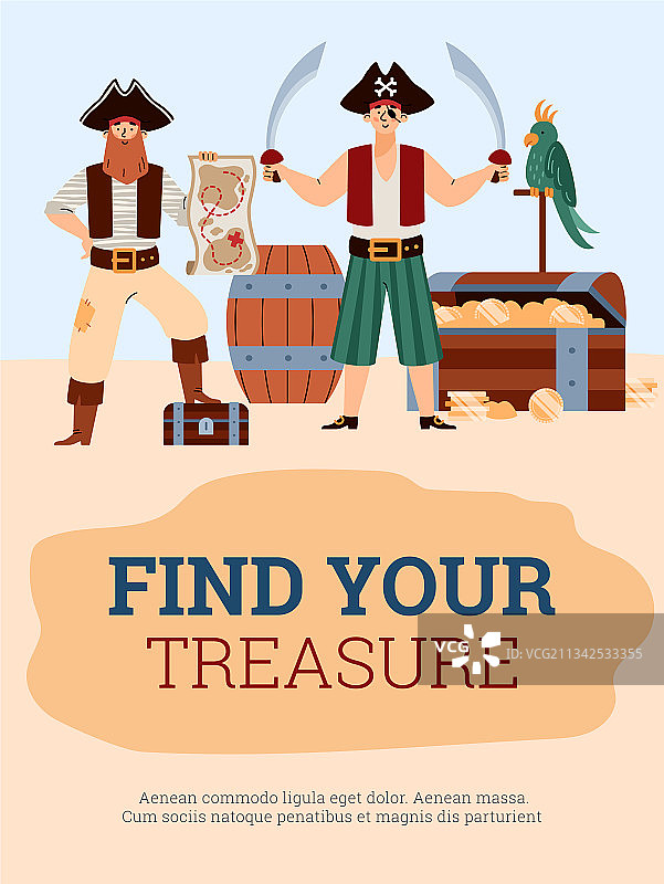 横幅或海报海盗或任务游戏图片素材