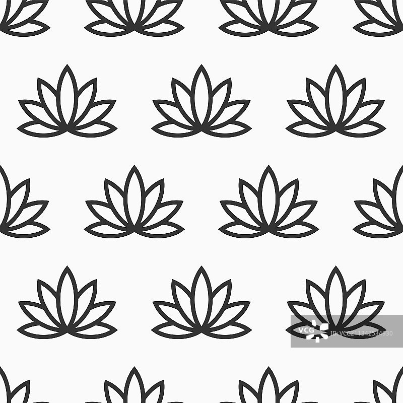 莲花无缝花卉背景图案图片素材