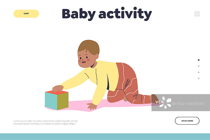新生儿活动概念落地页图片素材
