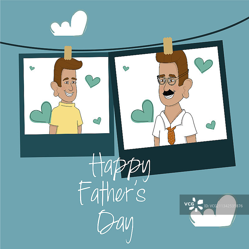 快乐的父子父亲节照片图片素材