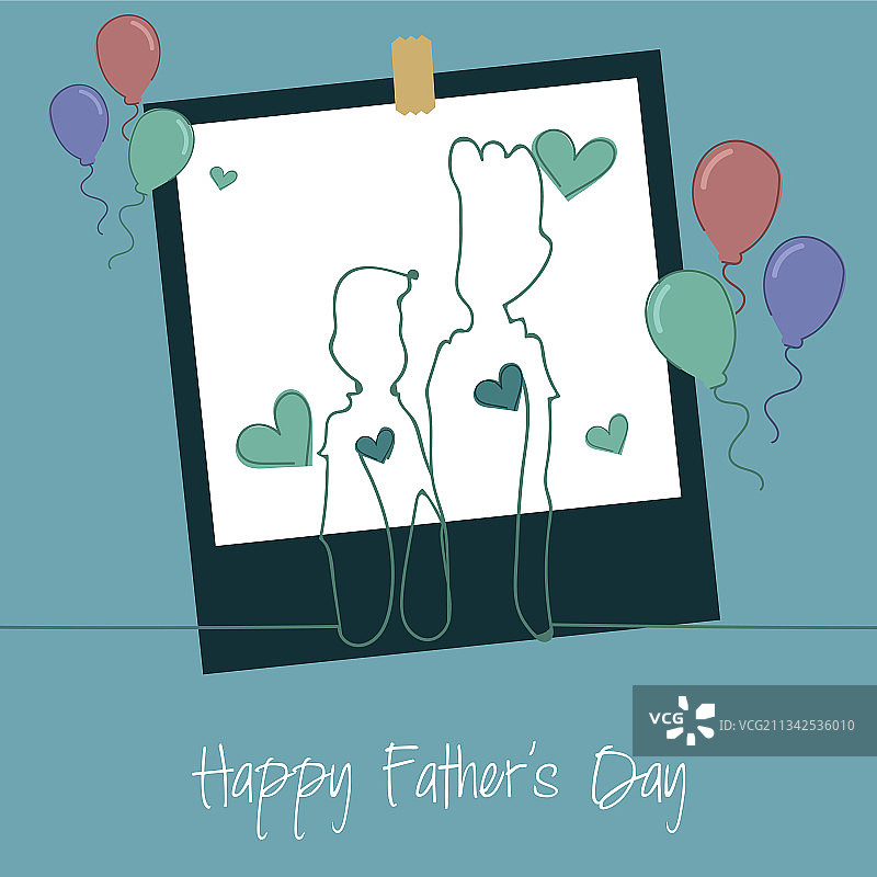 父亲和儿子的轮廓照片图片素材