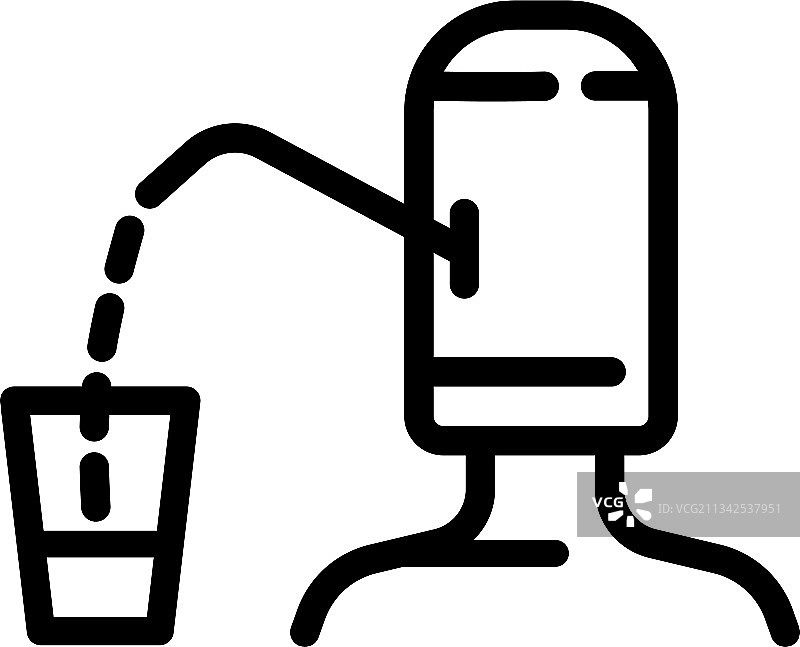 塑料瓶水泵轮廓图标图片素材