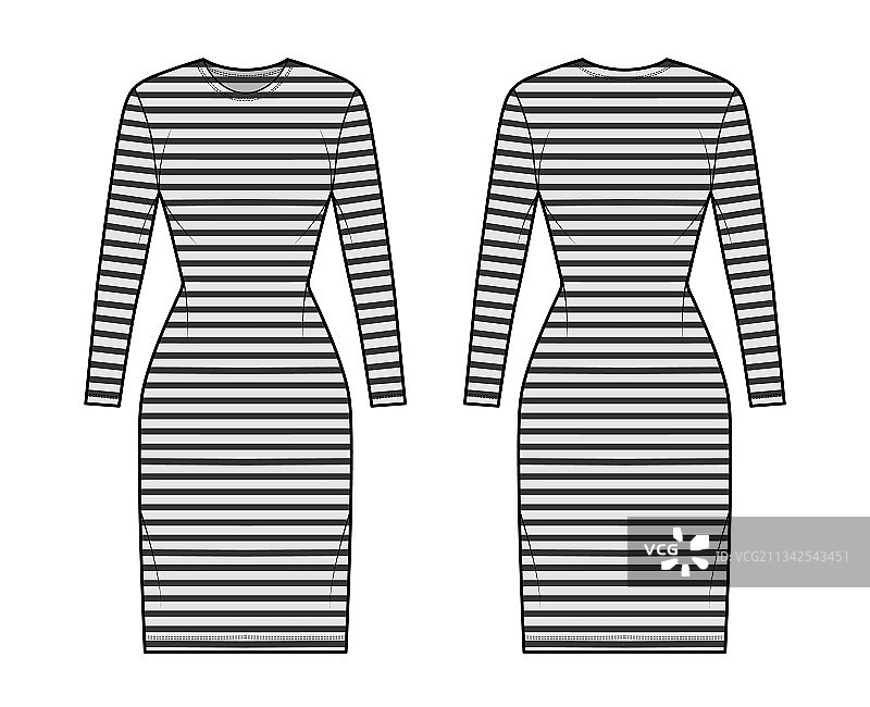 水手连衣裙技术时尚图片素材